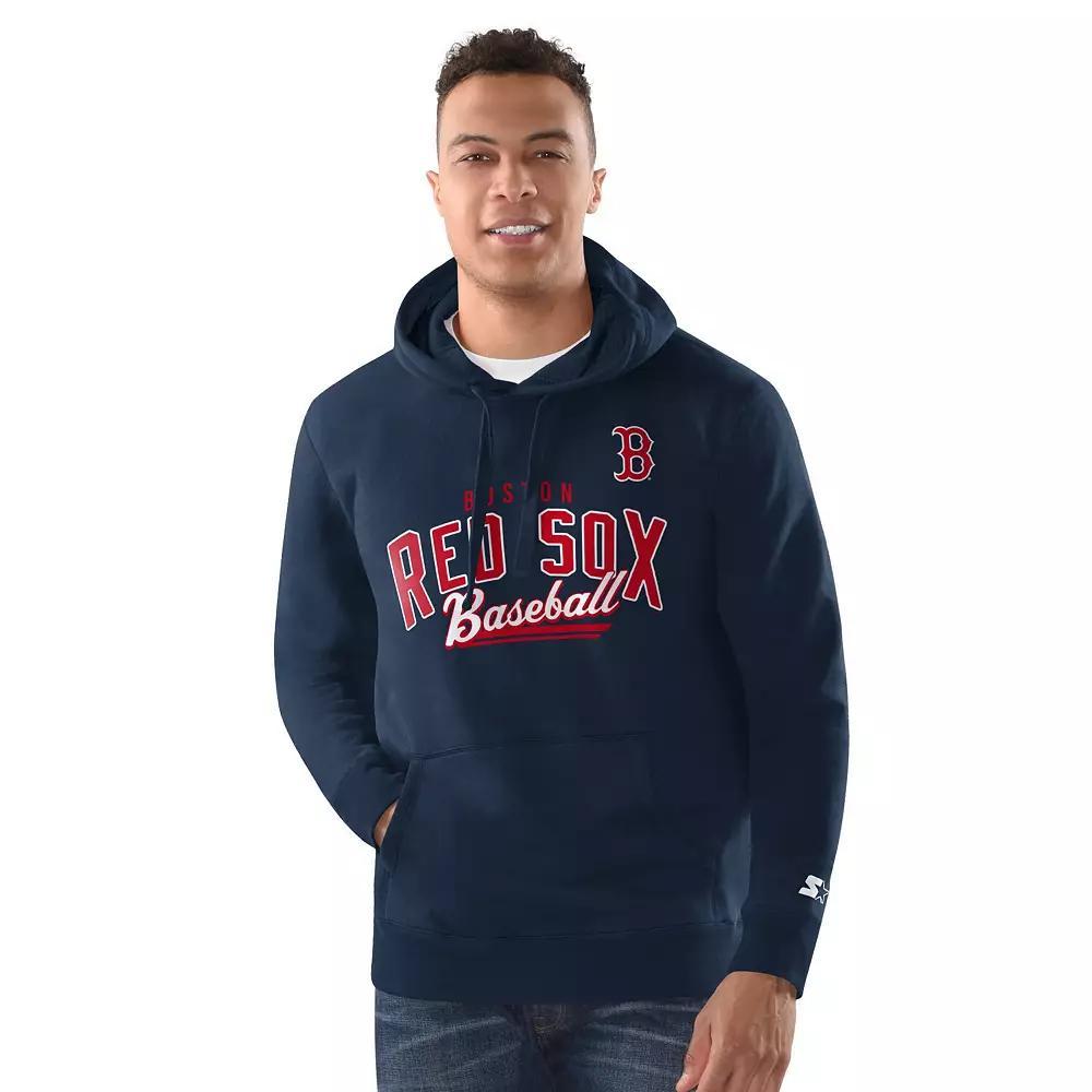 Men's Starter Navy Boston Red Sox Classic Pullover Hoodie, Size: Small, Blue Product Image