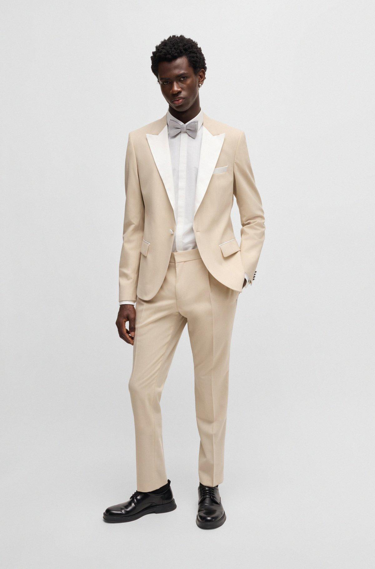 Slim-fit shirt in a striped cotton blend Product Image