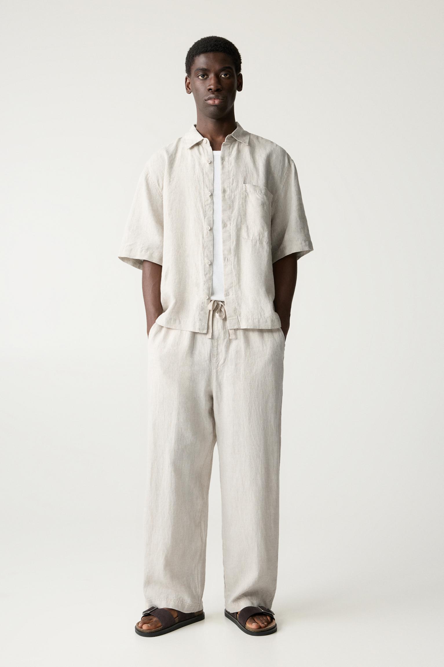 100% linen sweatpants Product Image