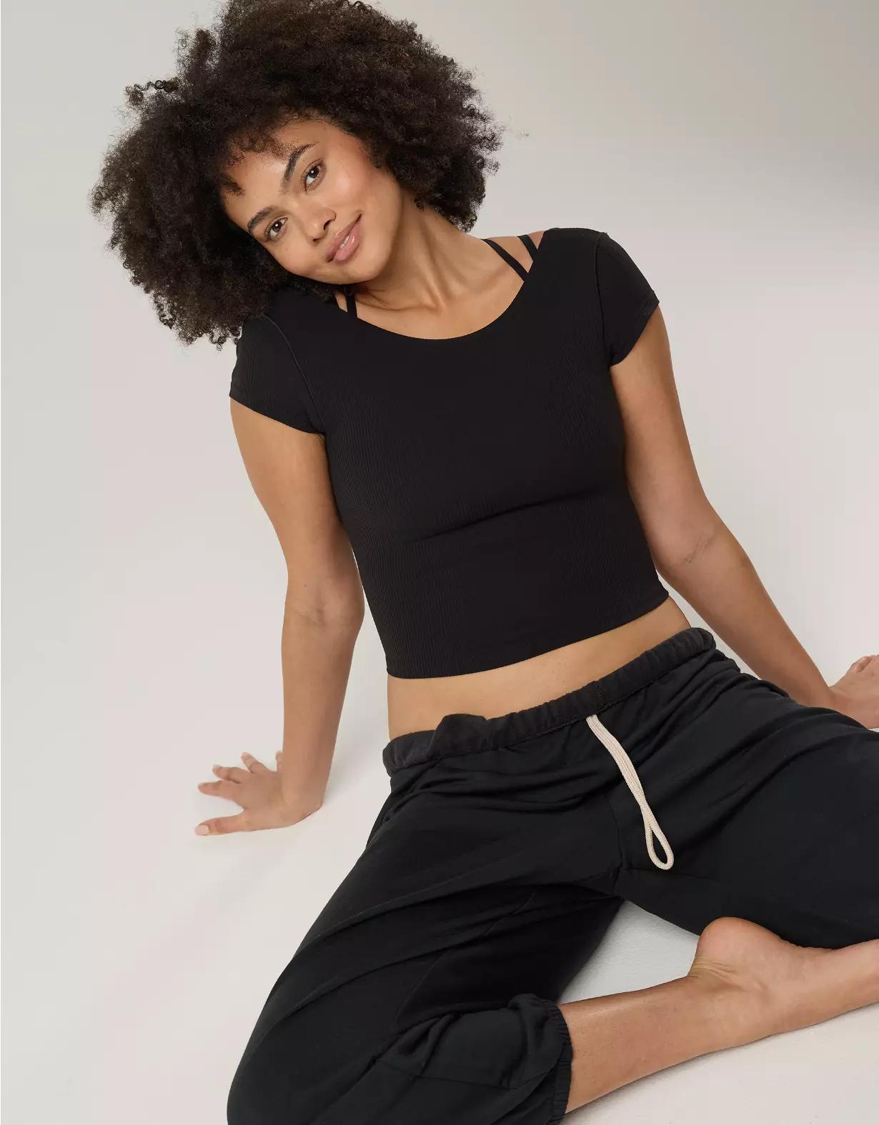 OFFLINE By Aerie Real Me XTRA Rib Open Back T-Shirt Product Image