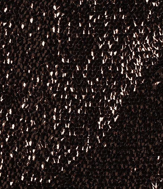 Gianni Bini x Lilly Sisto Tinsley Sequin Lace Trim Square Neck Spaghetti Strap Slip Mini Dress Product Image