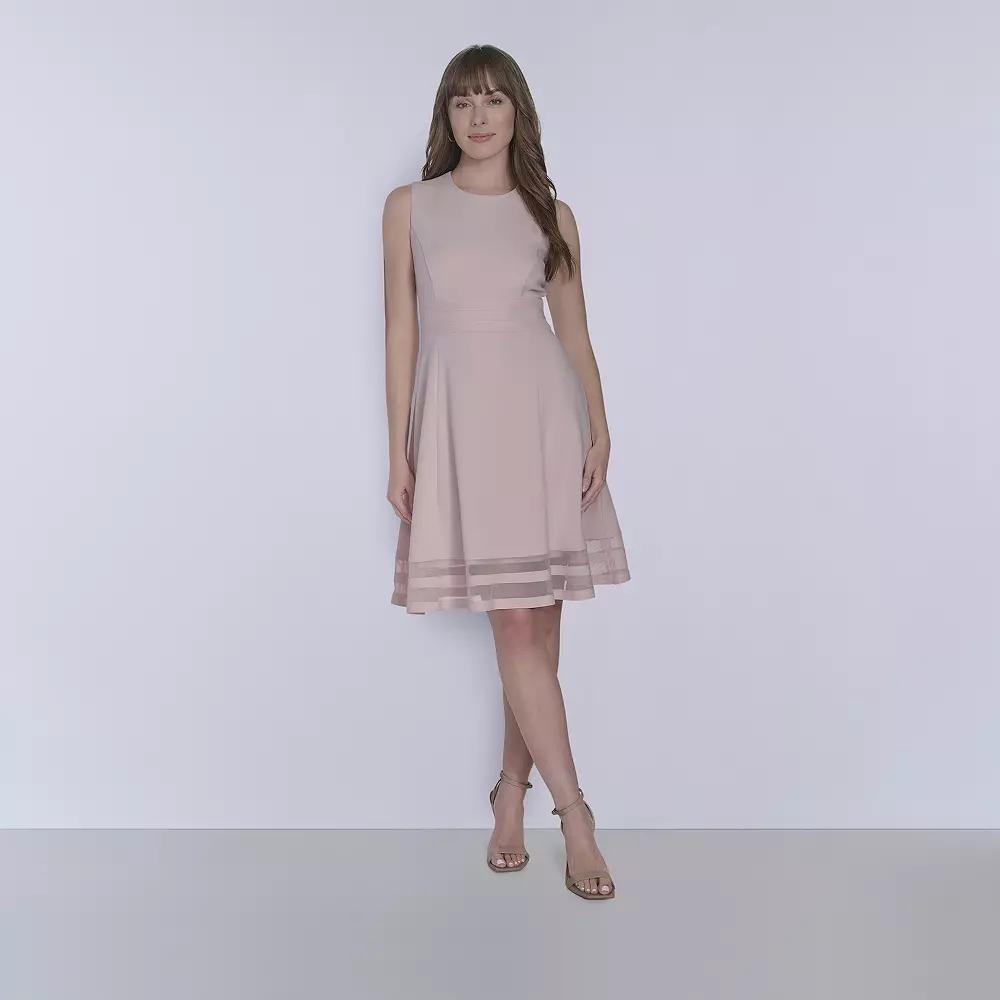 Women's Andrew Marc Scoopneck Sleeveless A-Line Mini Dress,  Product Image