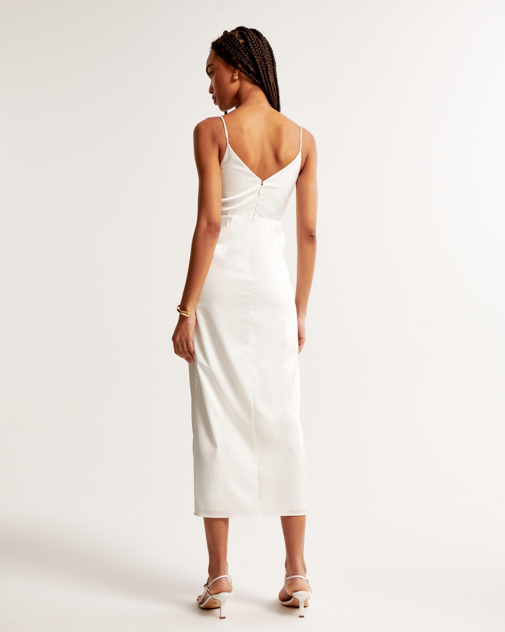 Draped Twist-Front Maxi Dress Product Image