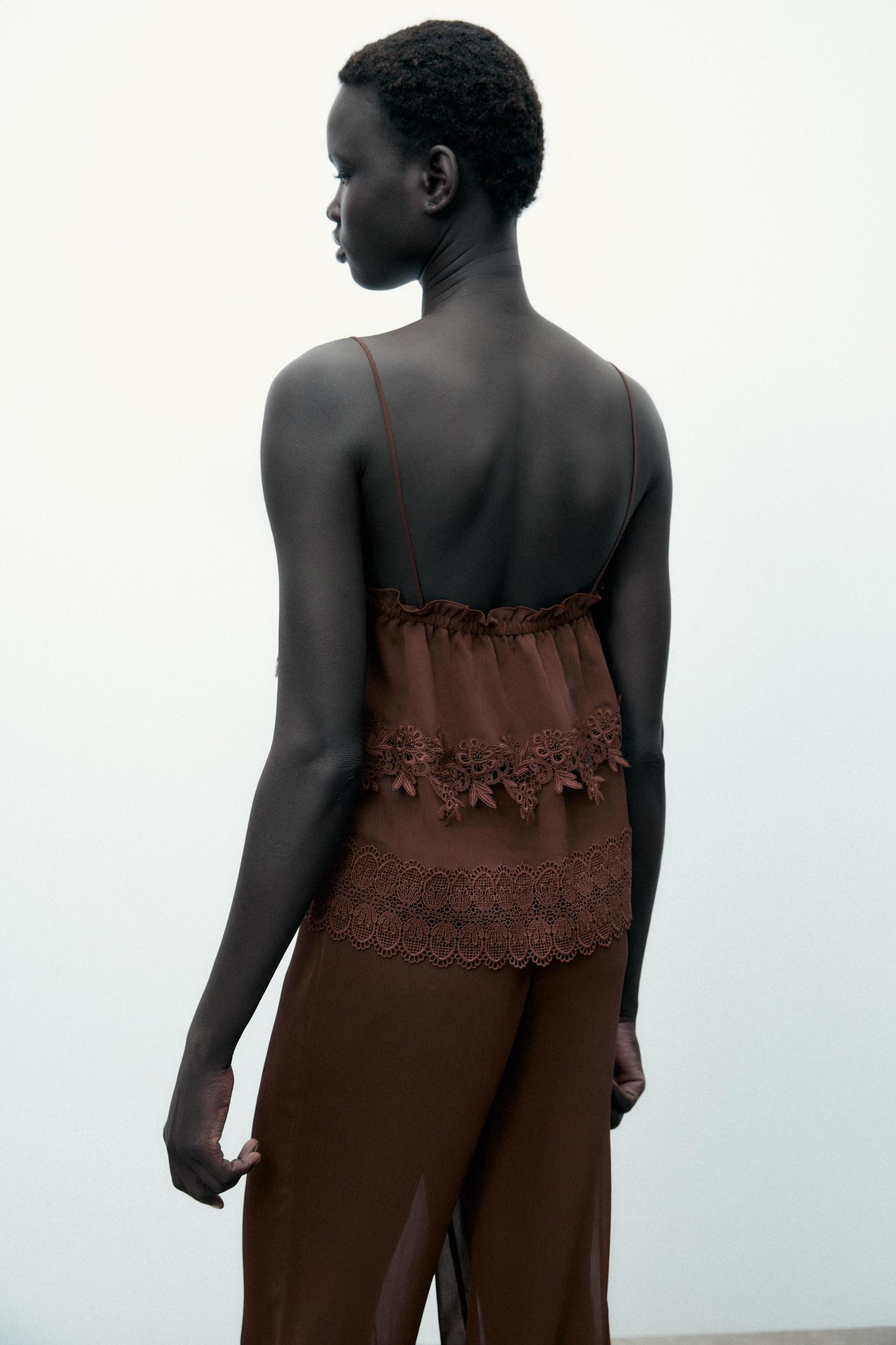 FLOWY LACE PANTS Product Image