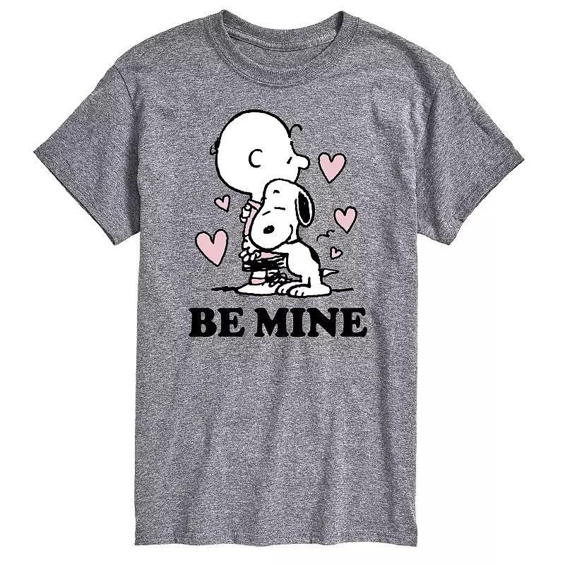 Big & Tall Peanuts Be Mine Tee, Men's, Size: Large Tall, Gray Product Image