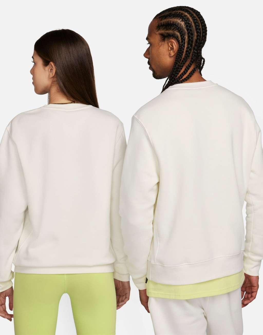 Nike Club unisex crew sweatshirt in off white Product Image