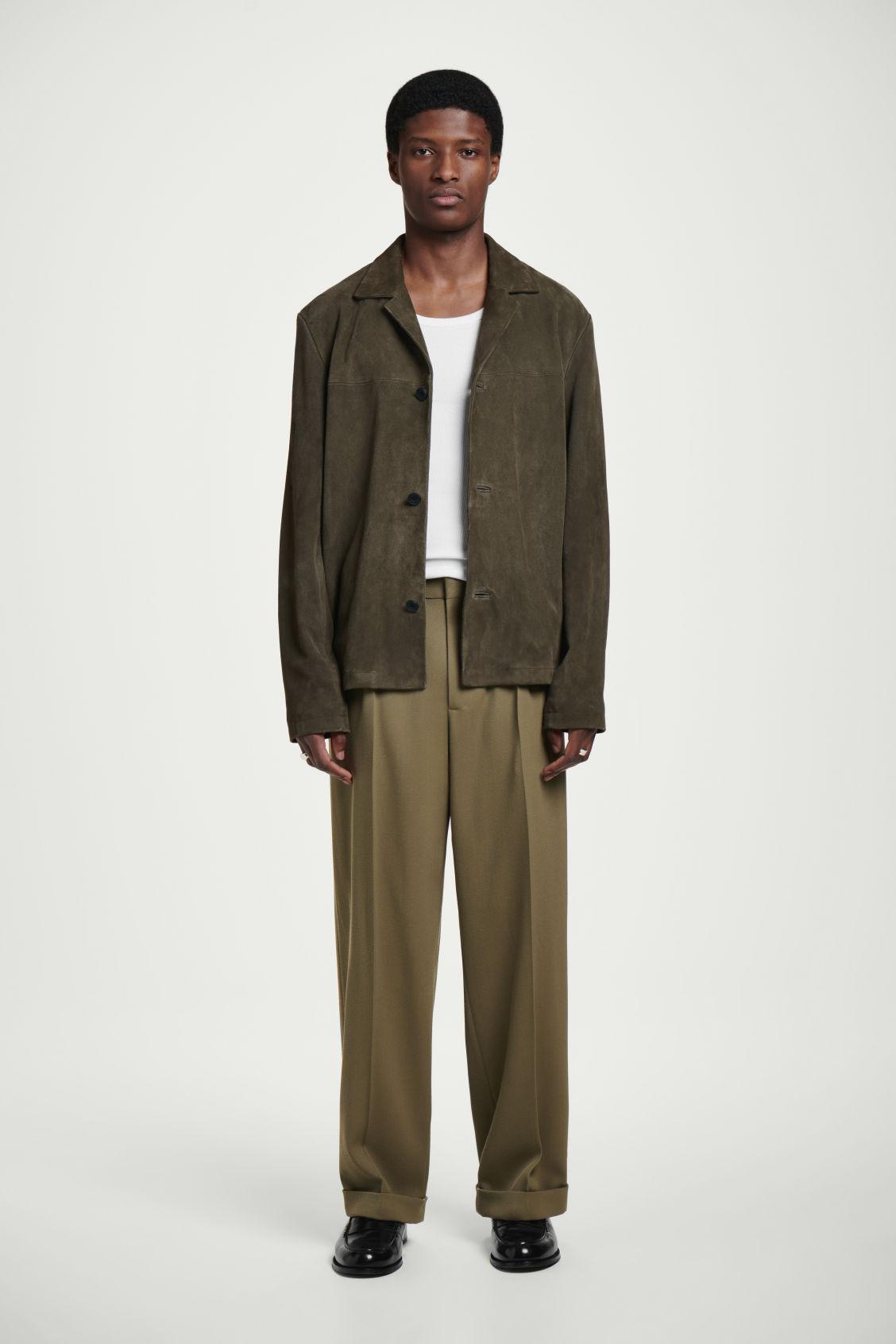 WOOL-TWILL TURN-UP PANTS Product Image