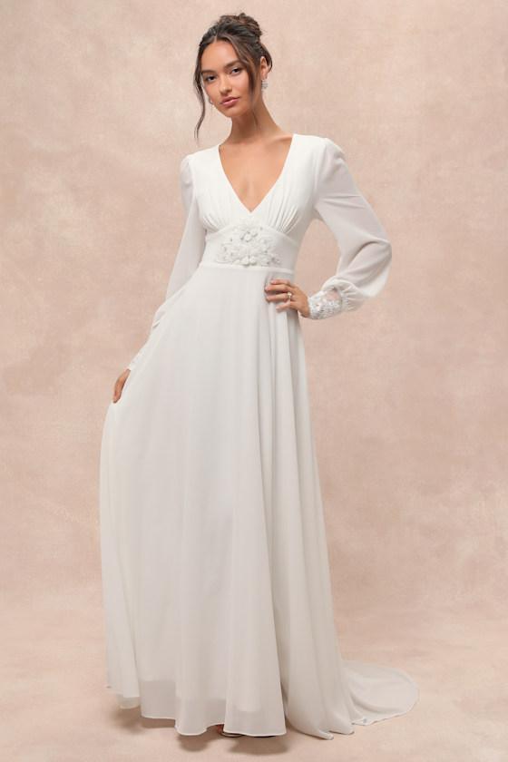 Angelic Adoration White Backless Maxi Dress Product Image