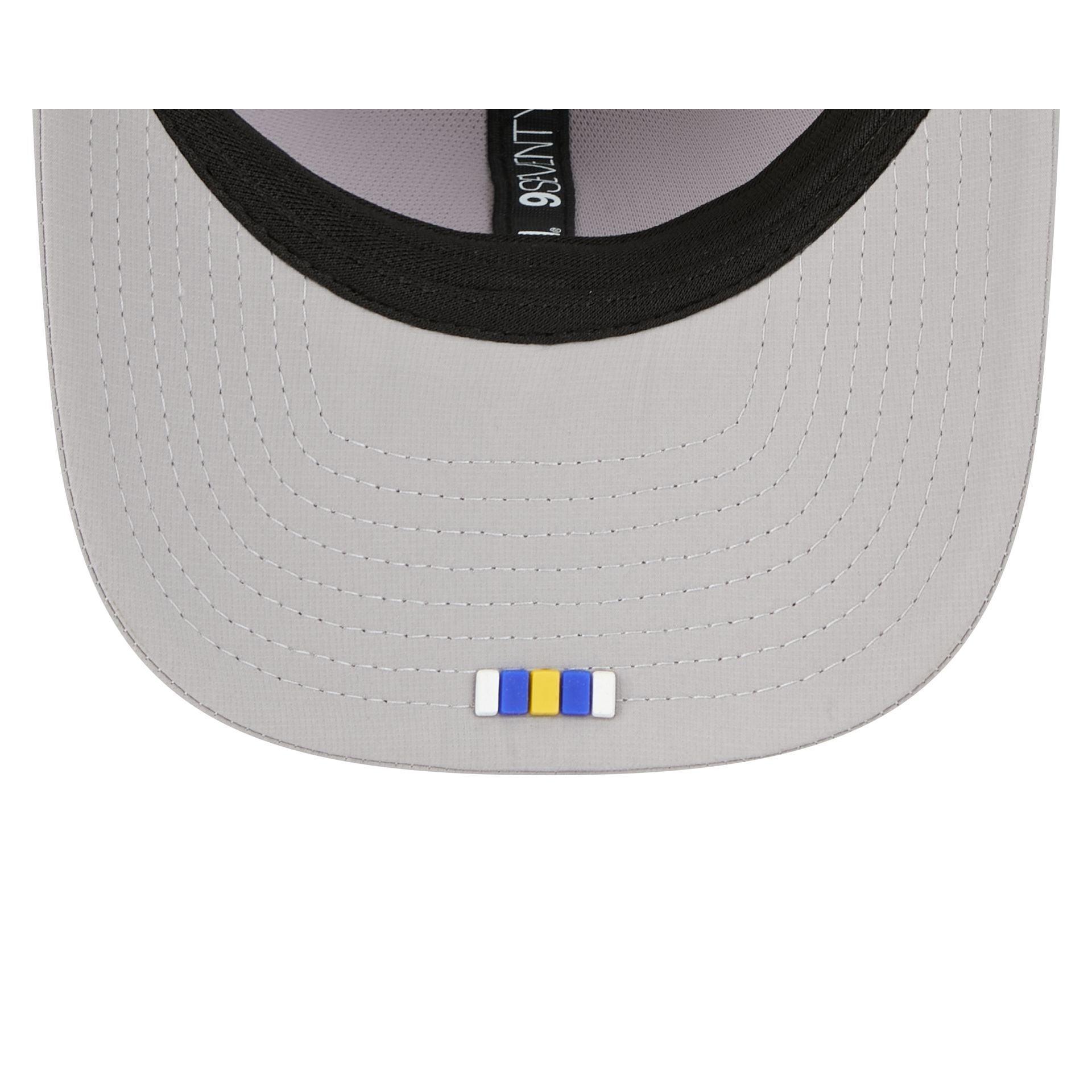 Los Angeles Rams 2025 Sideline Hot Weather Gray 9SEVENTY Trucker Hat Male Product Image