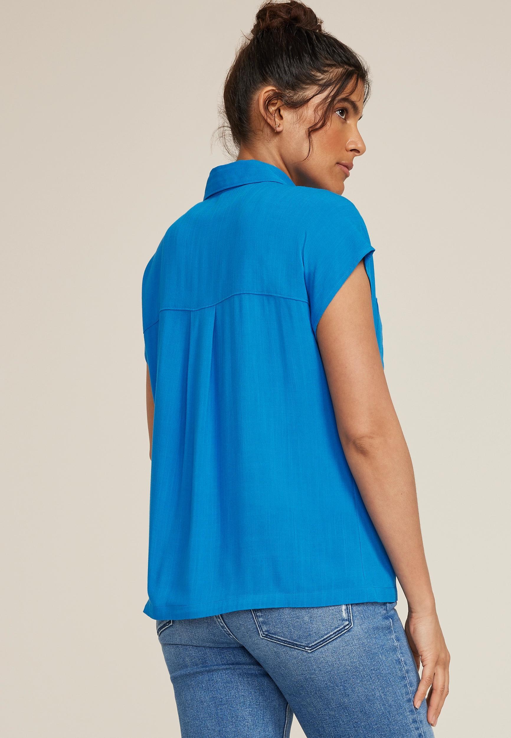 Utility Dolman Button Down Shirt Product Image