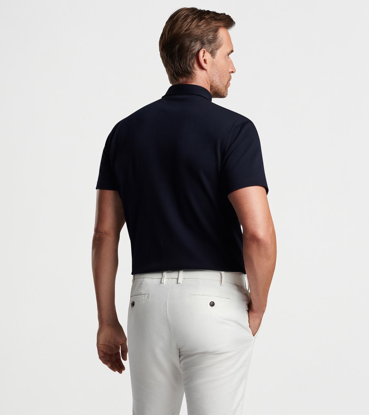 Peter Millar Mens Soul Performance Mesh Polo | Color: Navy | Size: S Product Image