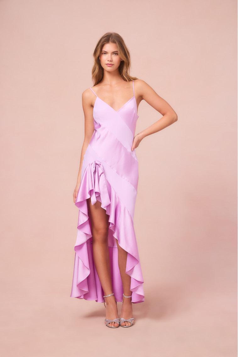 Mallee Satin Asymmetrical Dress Product Image