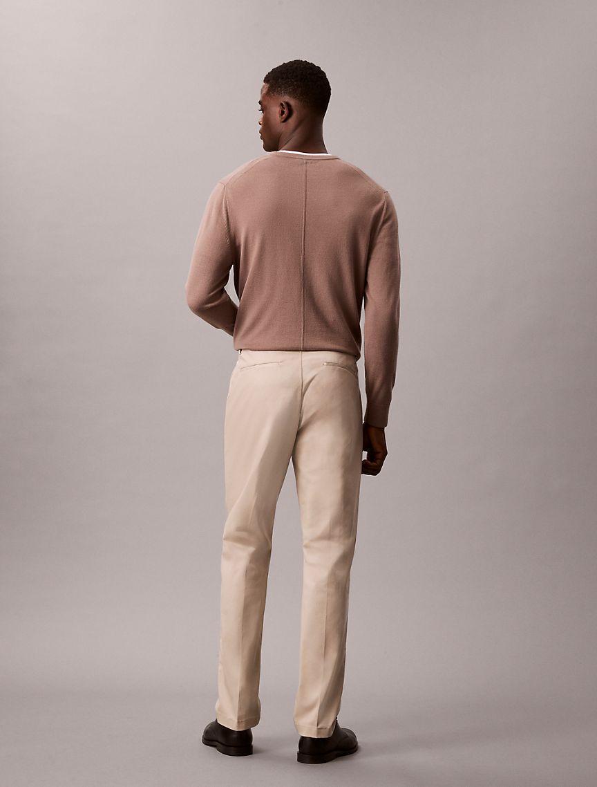 Cotton Stretch Slim Trousers Product Image