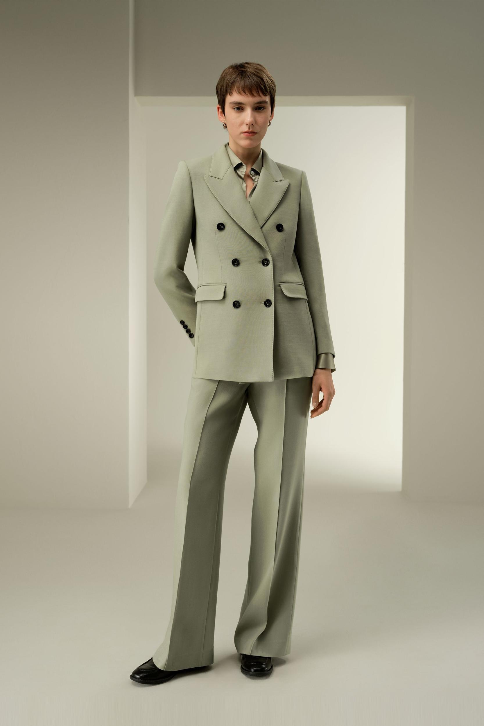 Double Breasted Lapel Blazer Product Image