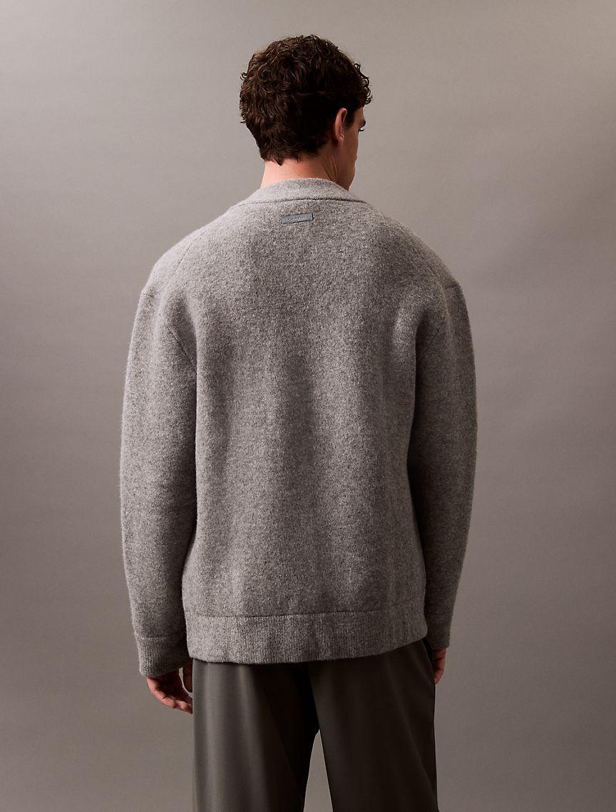 Boiled Wool Blend Bomber Jacket Product Image