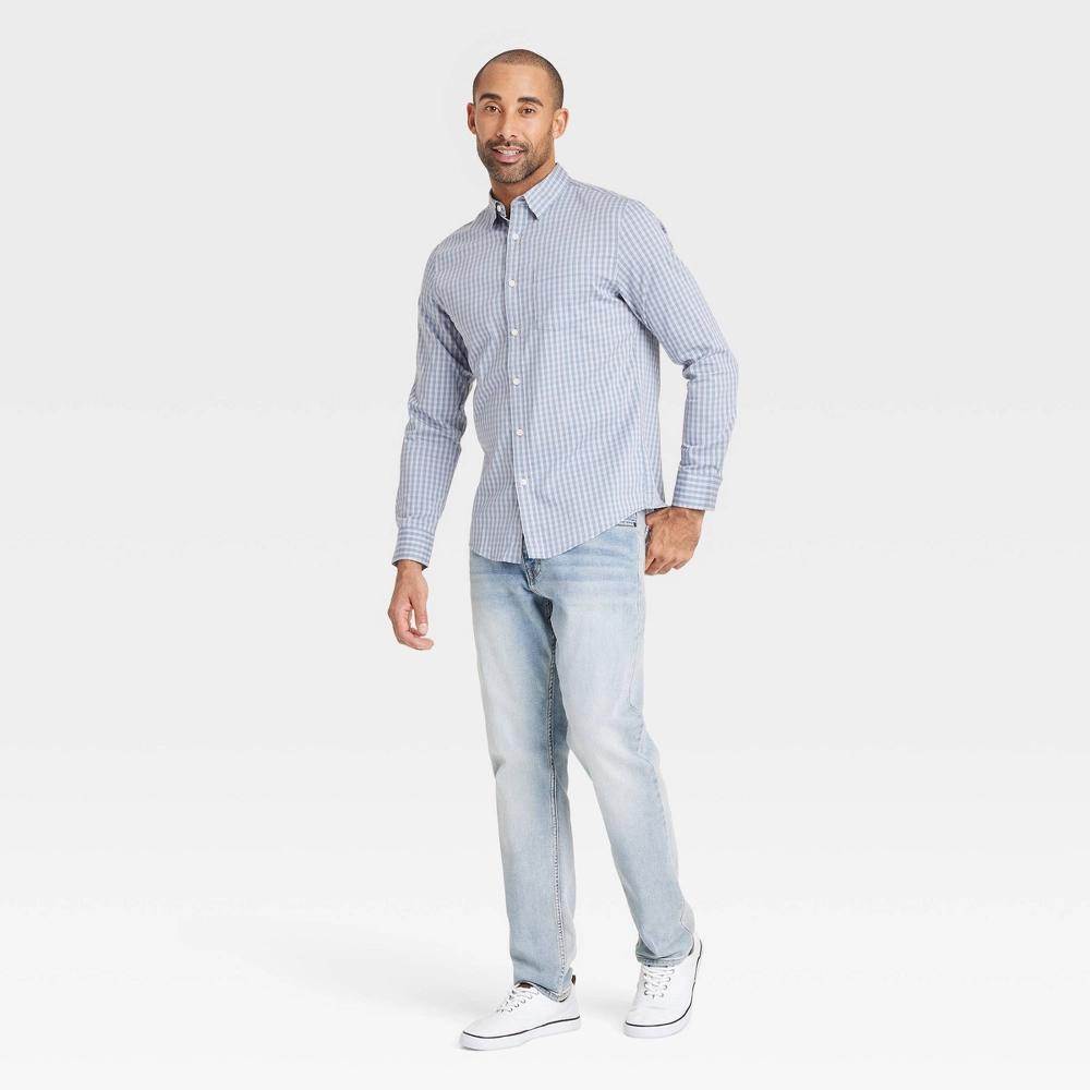 Mens Comfort Wear Long Sleeve Shirt - Goodfellow & Co Blue XL Product Image