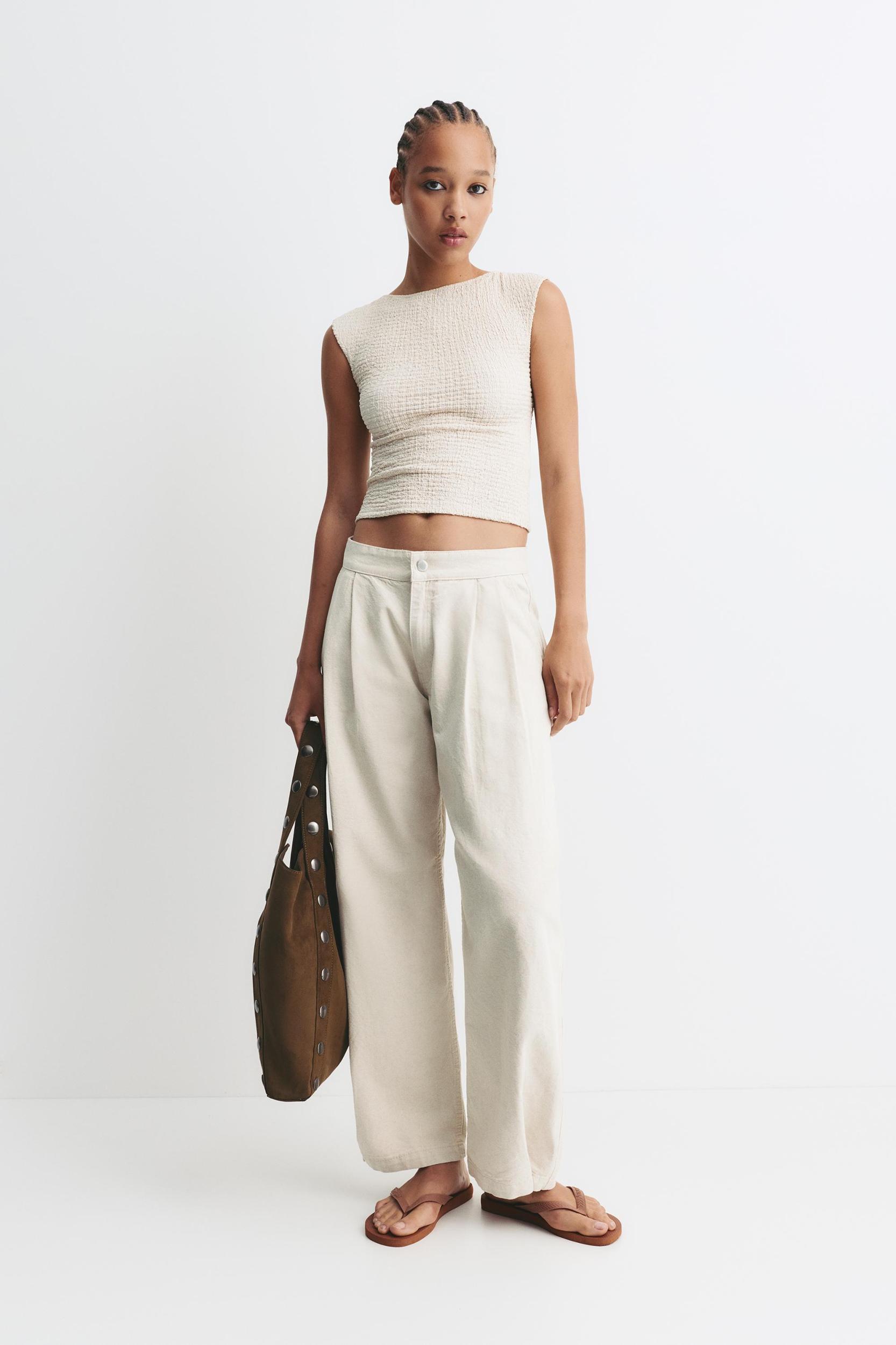 Textured Open-Back T-shirt Product Image