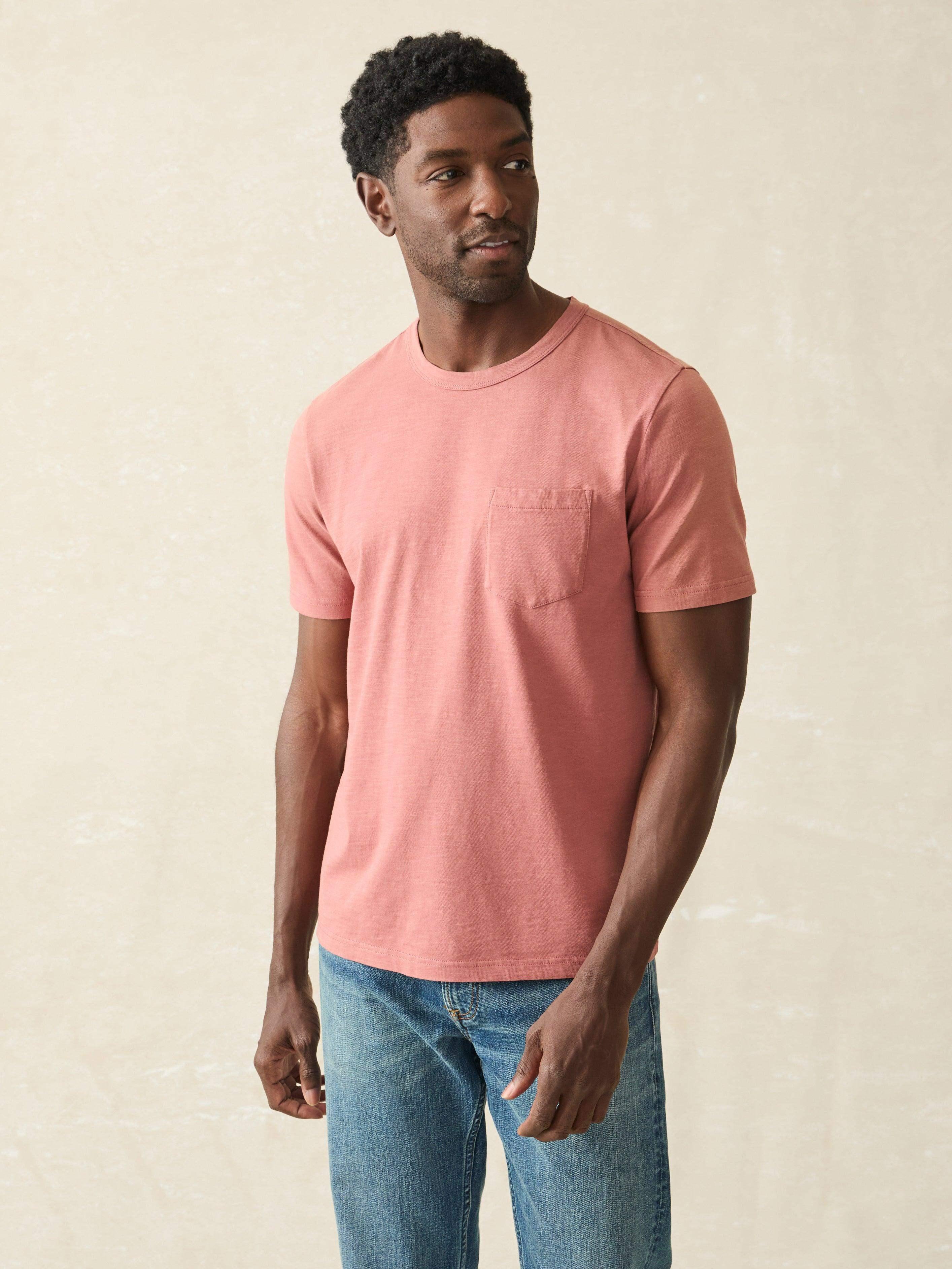 Sunwashed Pocket Tee - Fall Red Male Product Image