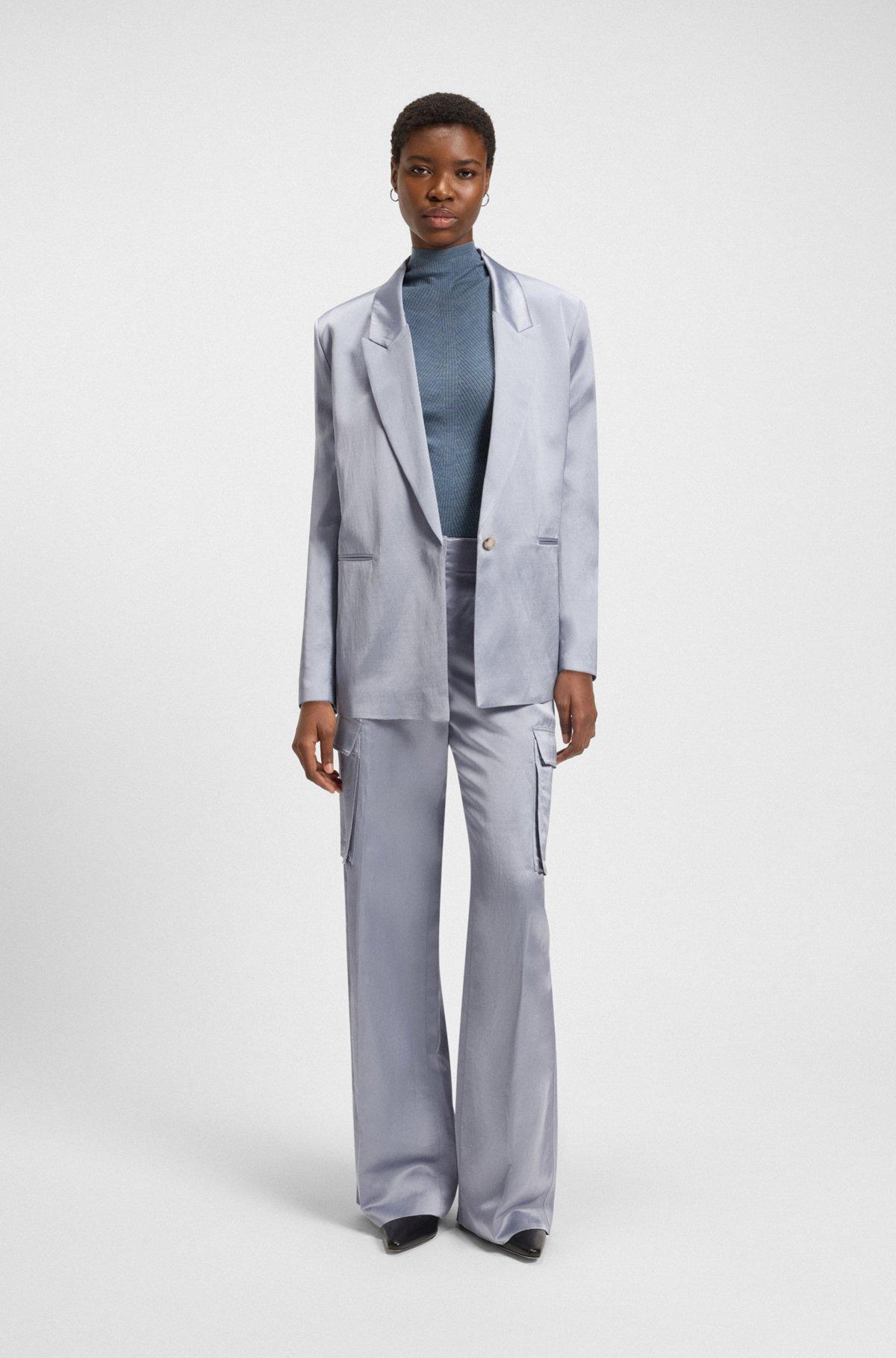 Regular-fit trousers in sateen Product Image