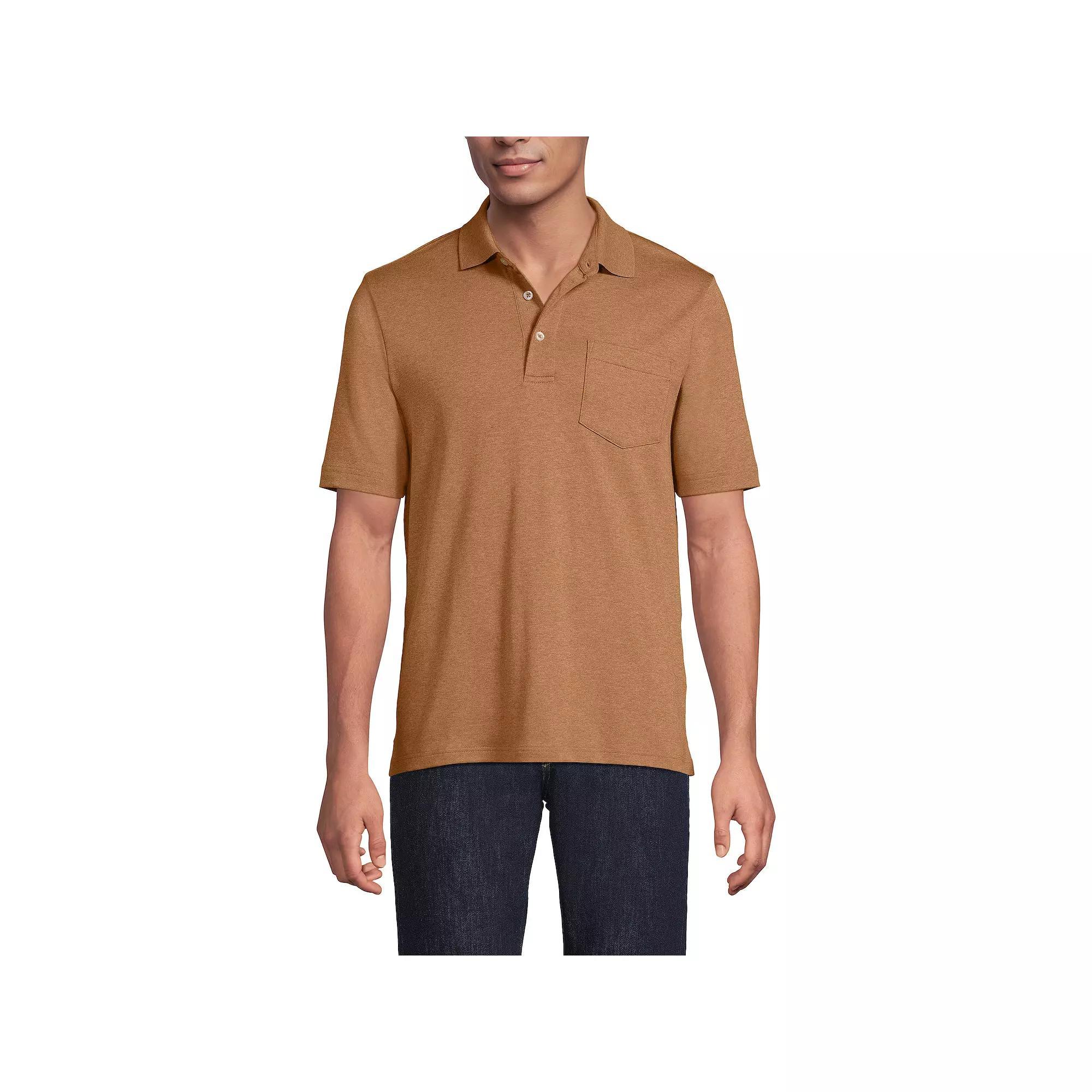Big & Tall Lands' End Super Soft Supima Pocket Polo, Men's,  Product Image