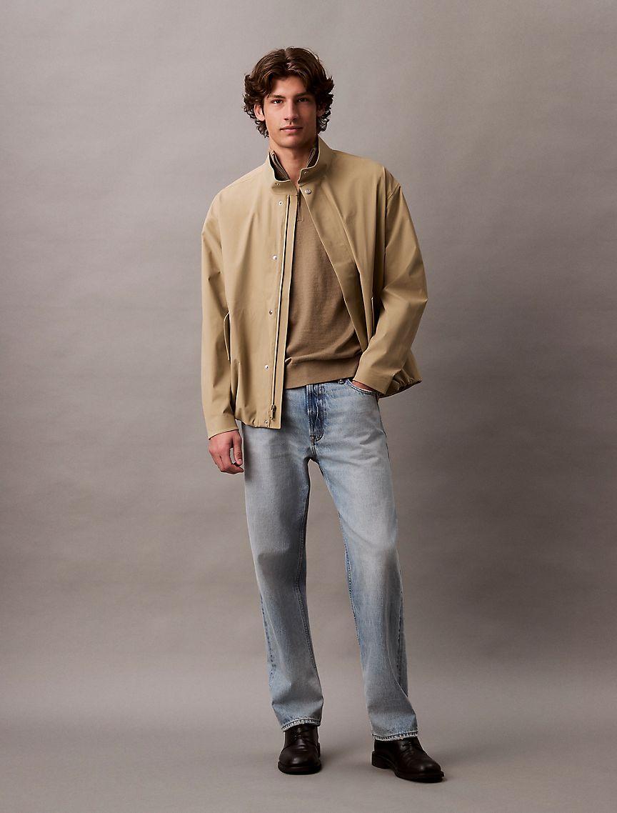 Extra Fine Merino Wool Blend Quarter Zip Sweater Product Image
