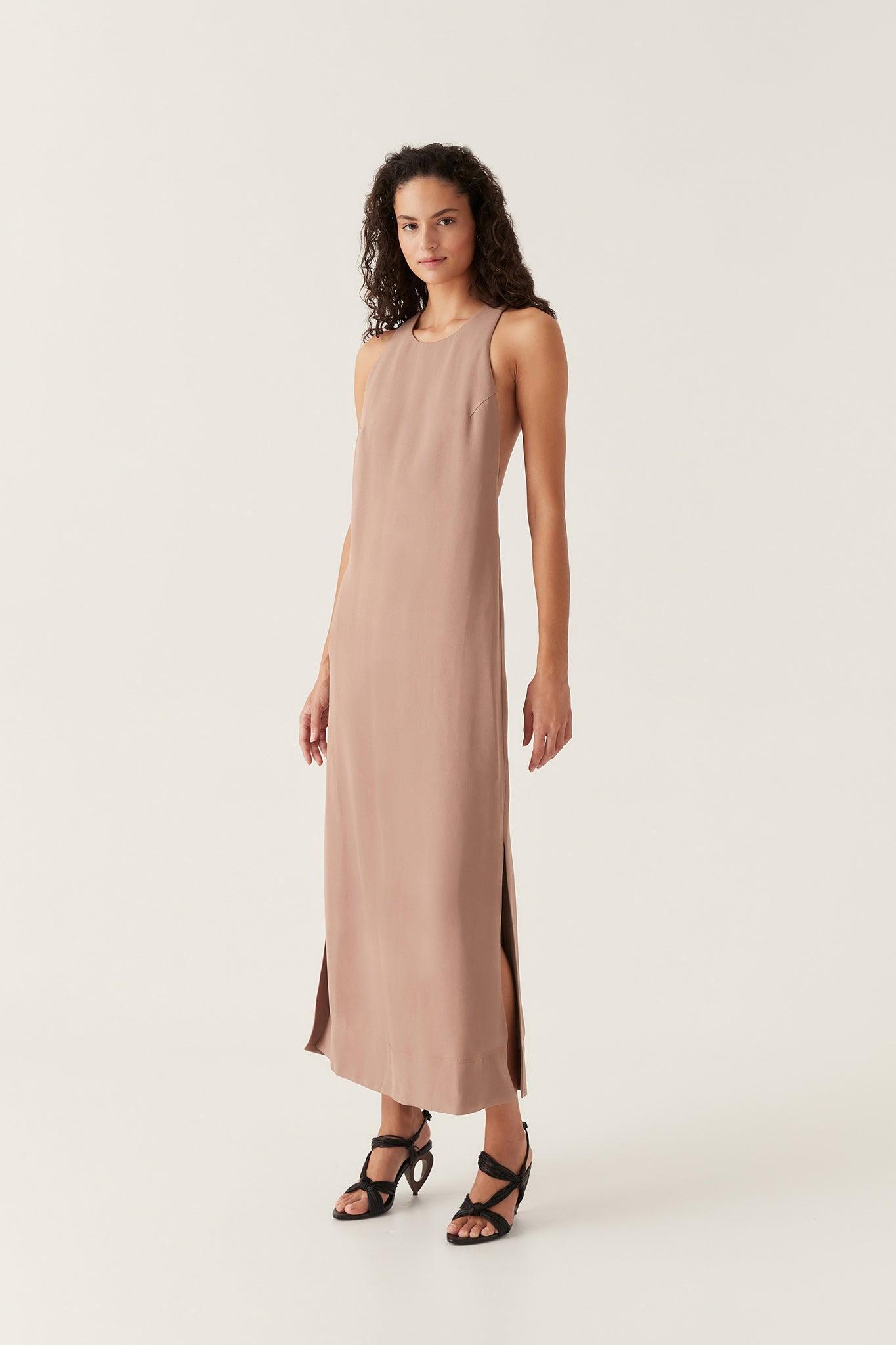 Intrigue Twist Back Midi Dress Product Image