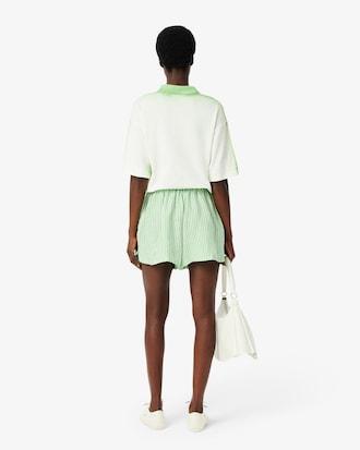 Loose Striped Linen Shorts Product Image