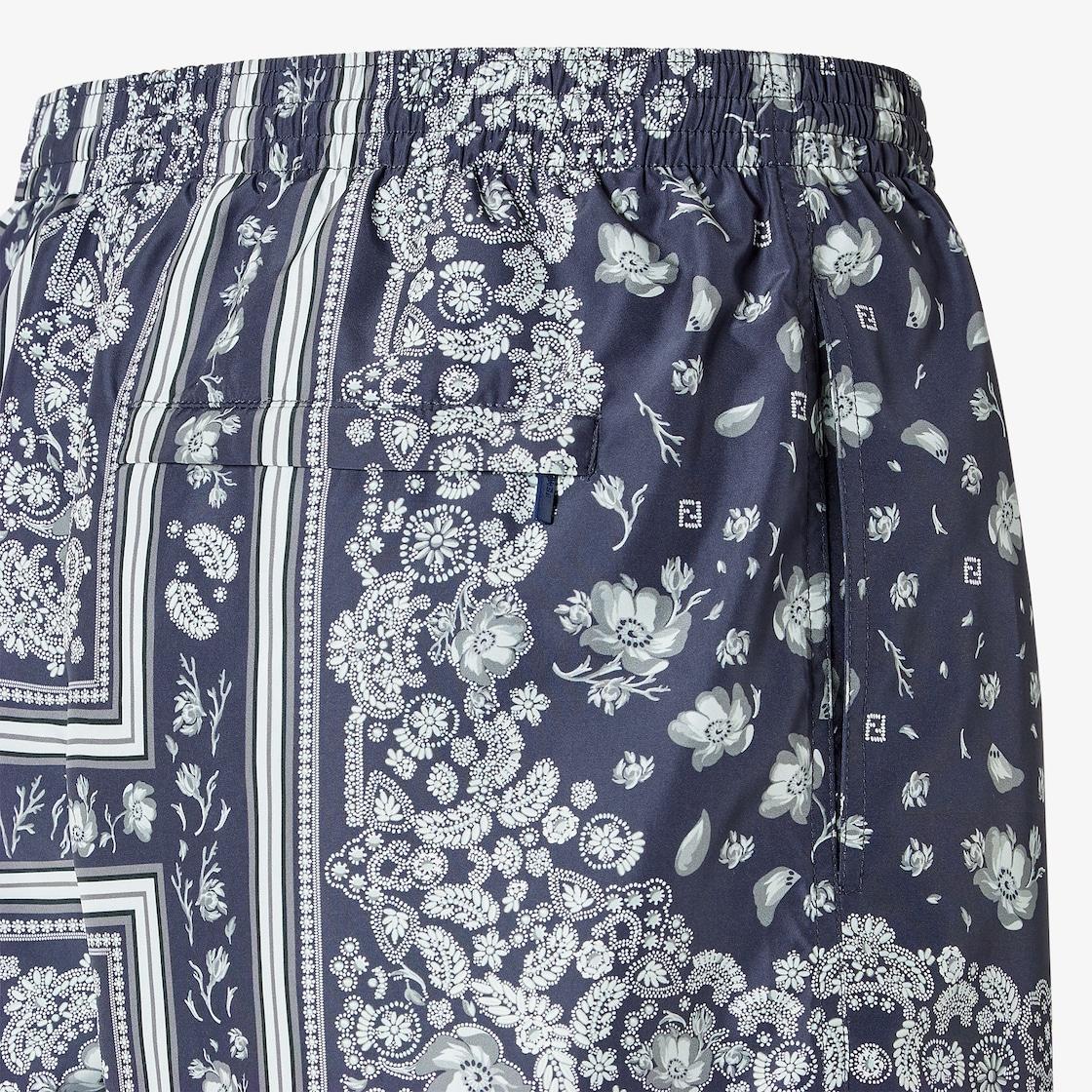 Swim ShortsBlue printed nylon shorts Product Image