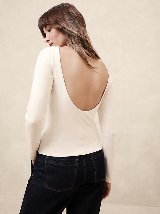 Soft Stretch Open Back Top Product Image
