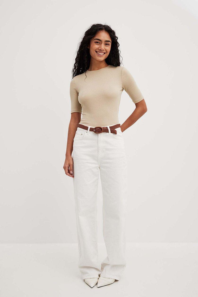 Round Neck Ribbed Top Product Image