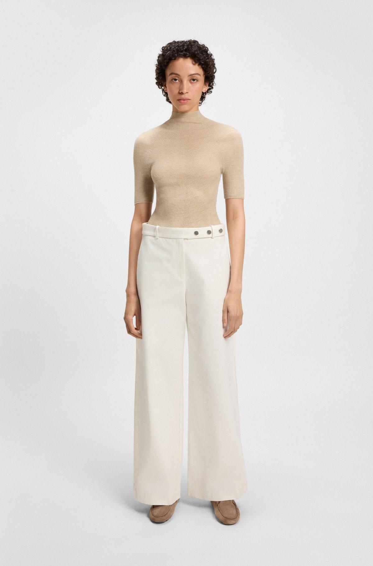 Relaxed-fit trousers in cotton canvas Product Image