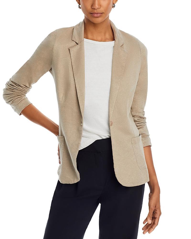 Womens Stretch Linen-Knit Blazer Product Image