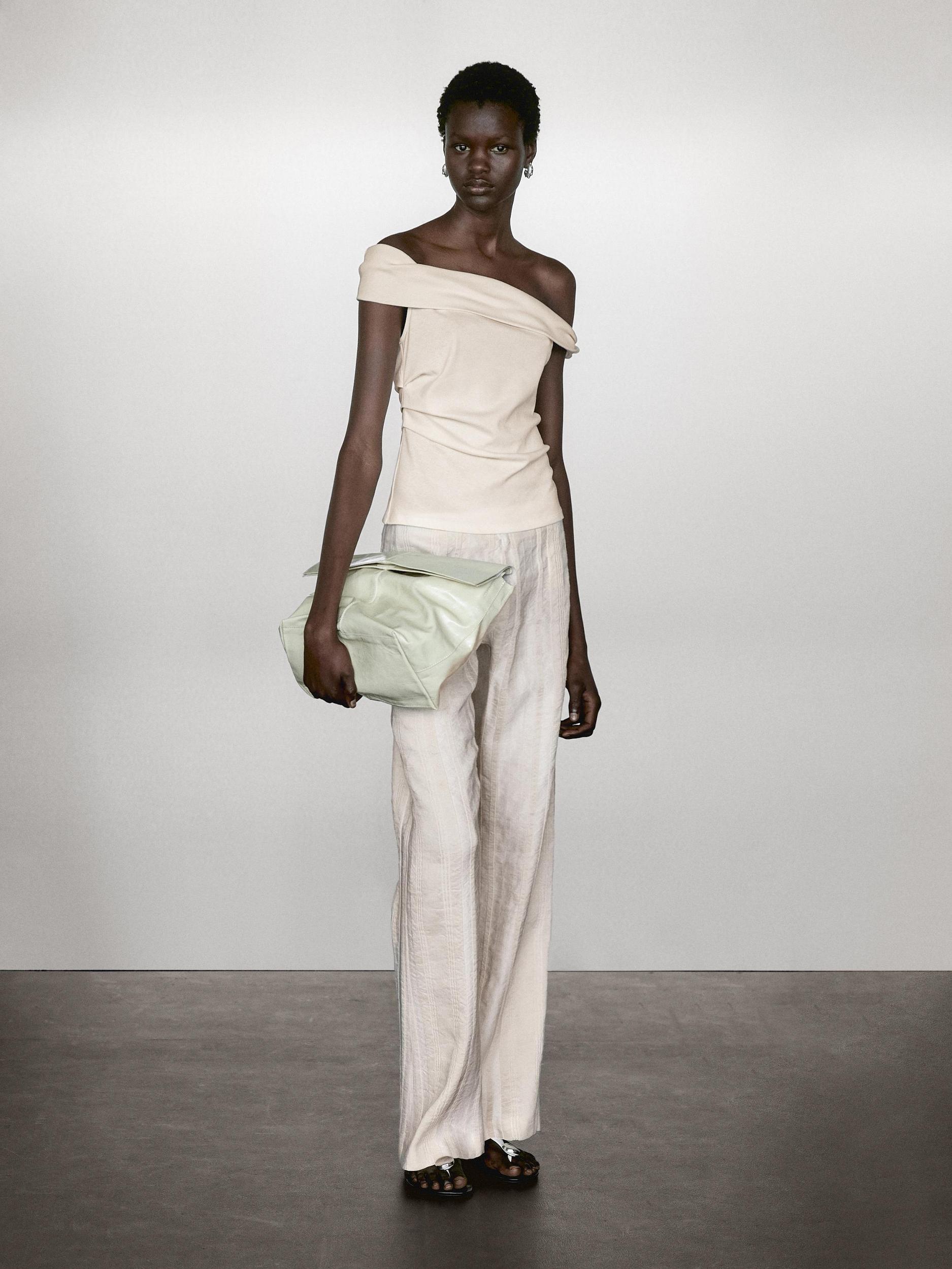 Draped strapless top Product Image