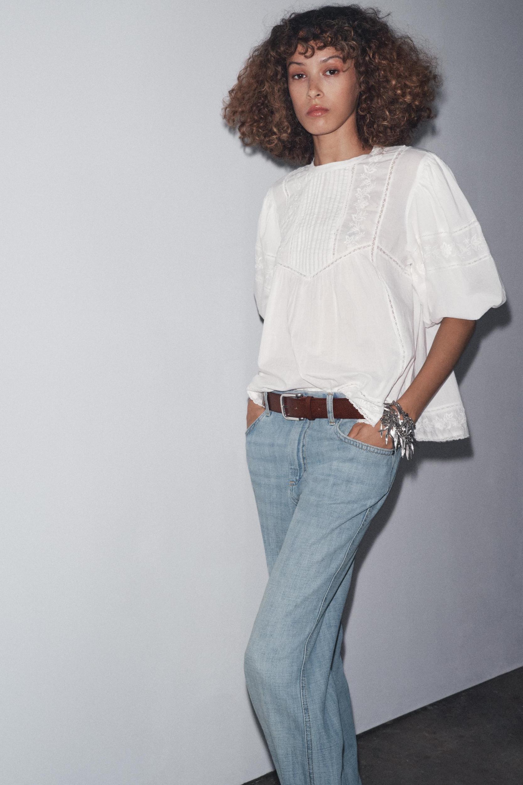 ZW COLLECTION EMBROIDERED ROMANTIC BLOUSE Product Image