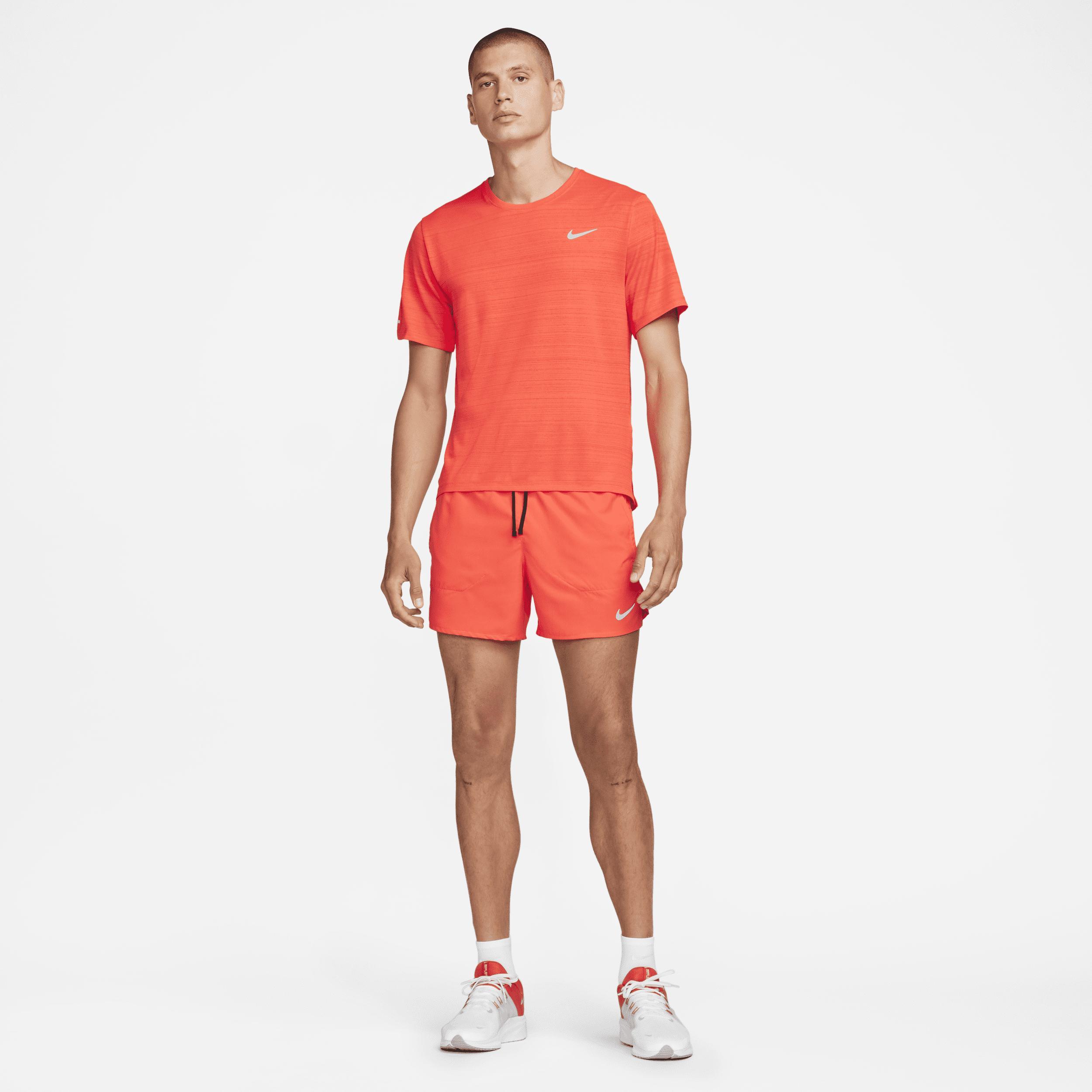 Nike Mens Nike Dri-FIT Stride 5 BF Shorts - Mens Bright Crimson/Black/Reflective Silver Product Image
