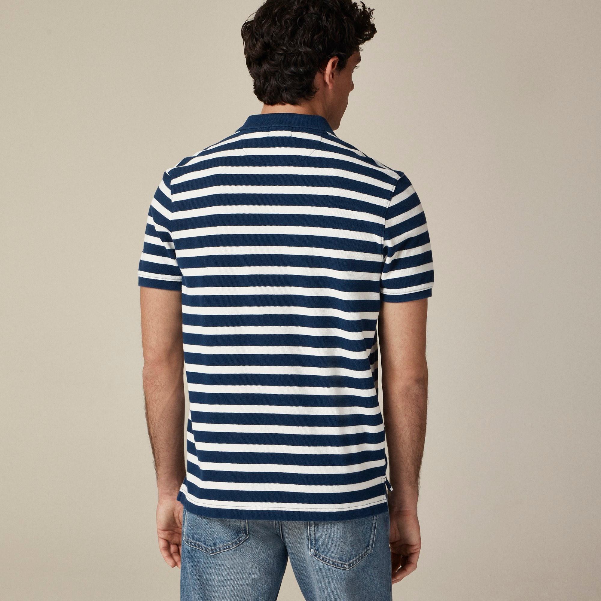 Tall washed piqué polo shirt Product Image