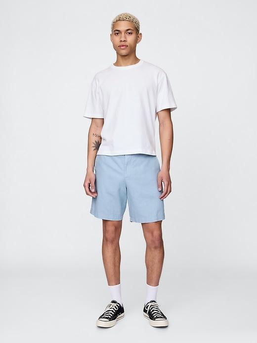 8" Linen-Cotton Shorts Product Image