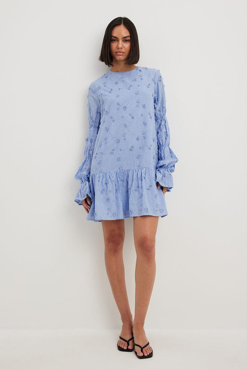 Sleeve Detail Deep Back Dress Product Image