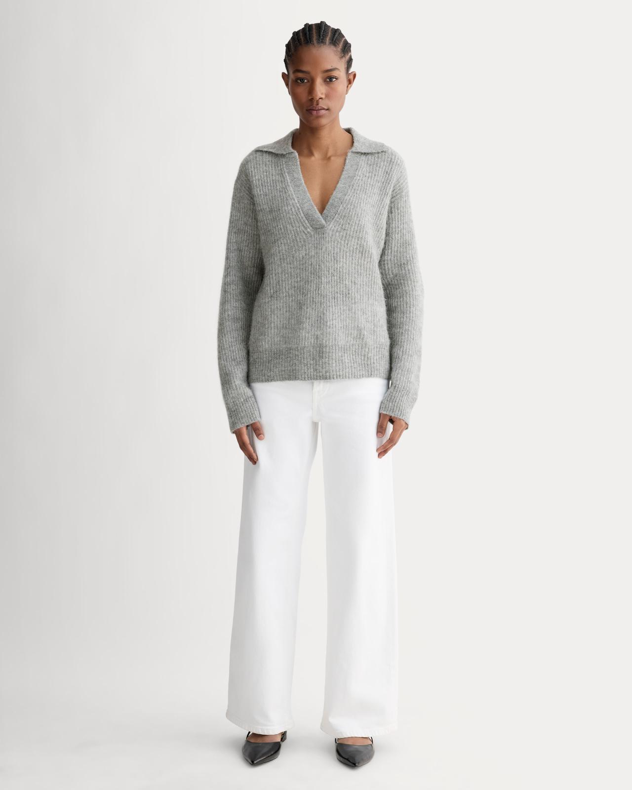 Womens Oversized Polo in Alpaca Sweater by Everlane Product Image