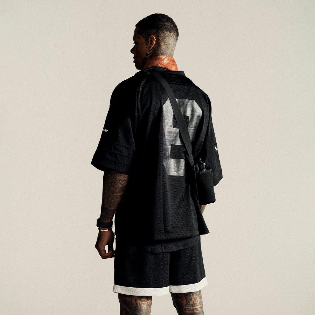 0822. AeroSilver® Oversized Tee - Brick "Box Logo" Male Product Image