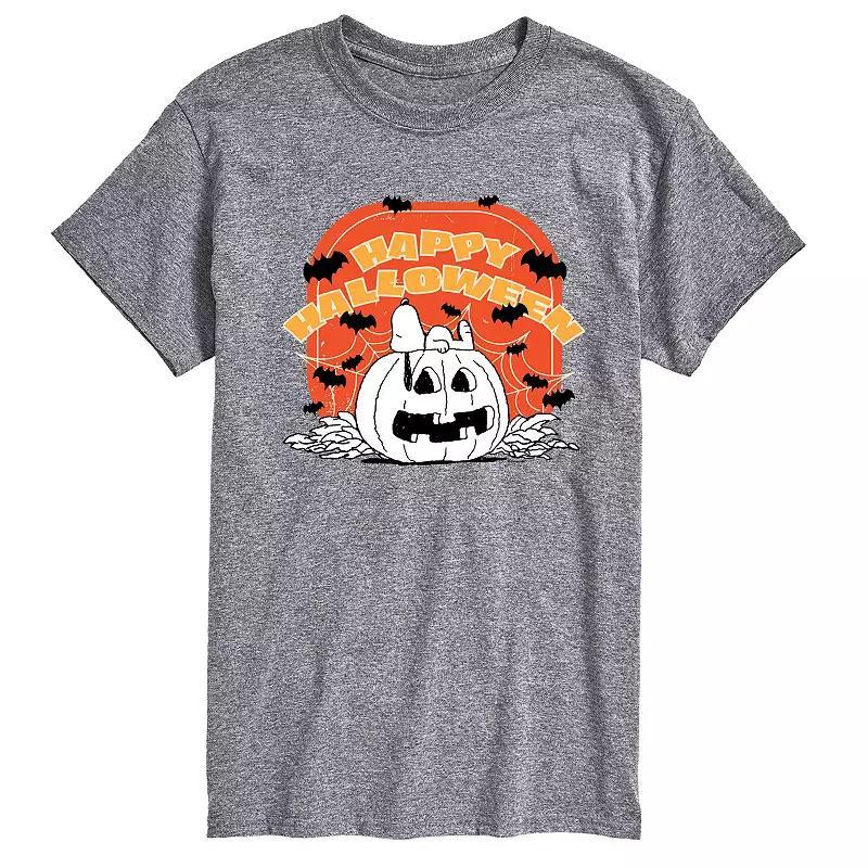 Men's Peanuts Retro Halloween Graphic Tee, Size: XS, Grey Gray Product Image