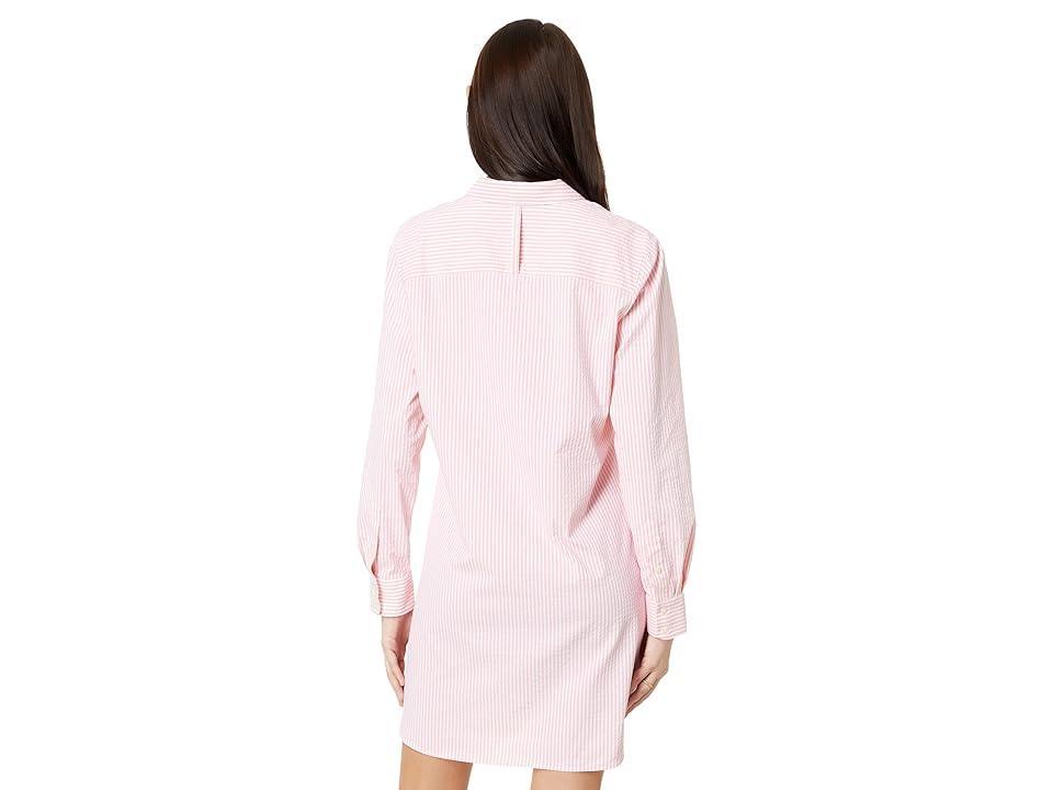 Vineyard Vines Harbor Popover Shirt Dress (White Cap/ Cayman) Women's Dress Product Image