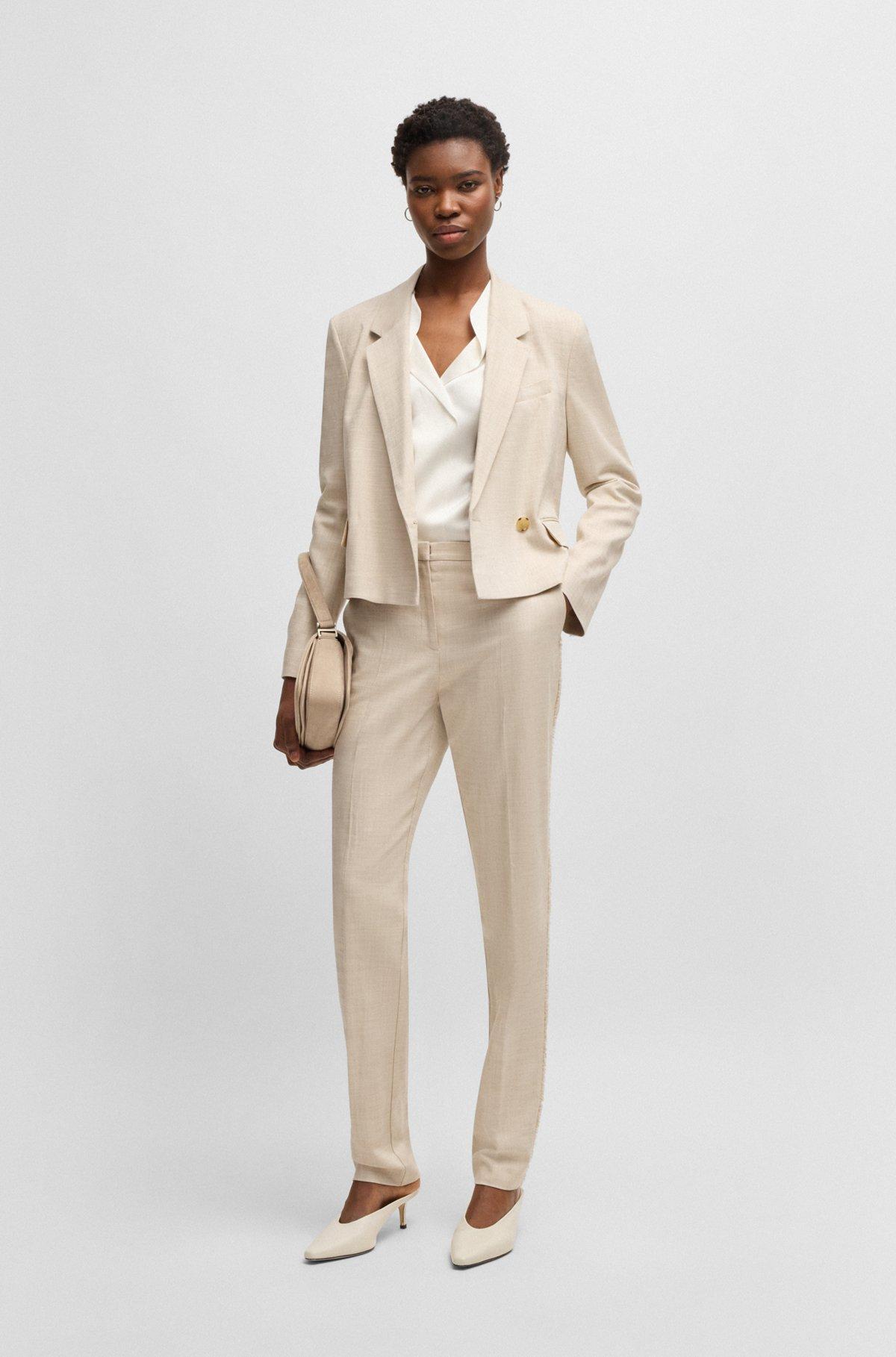 Regular-fit blouse with draped neckline Product Image