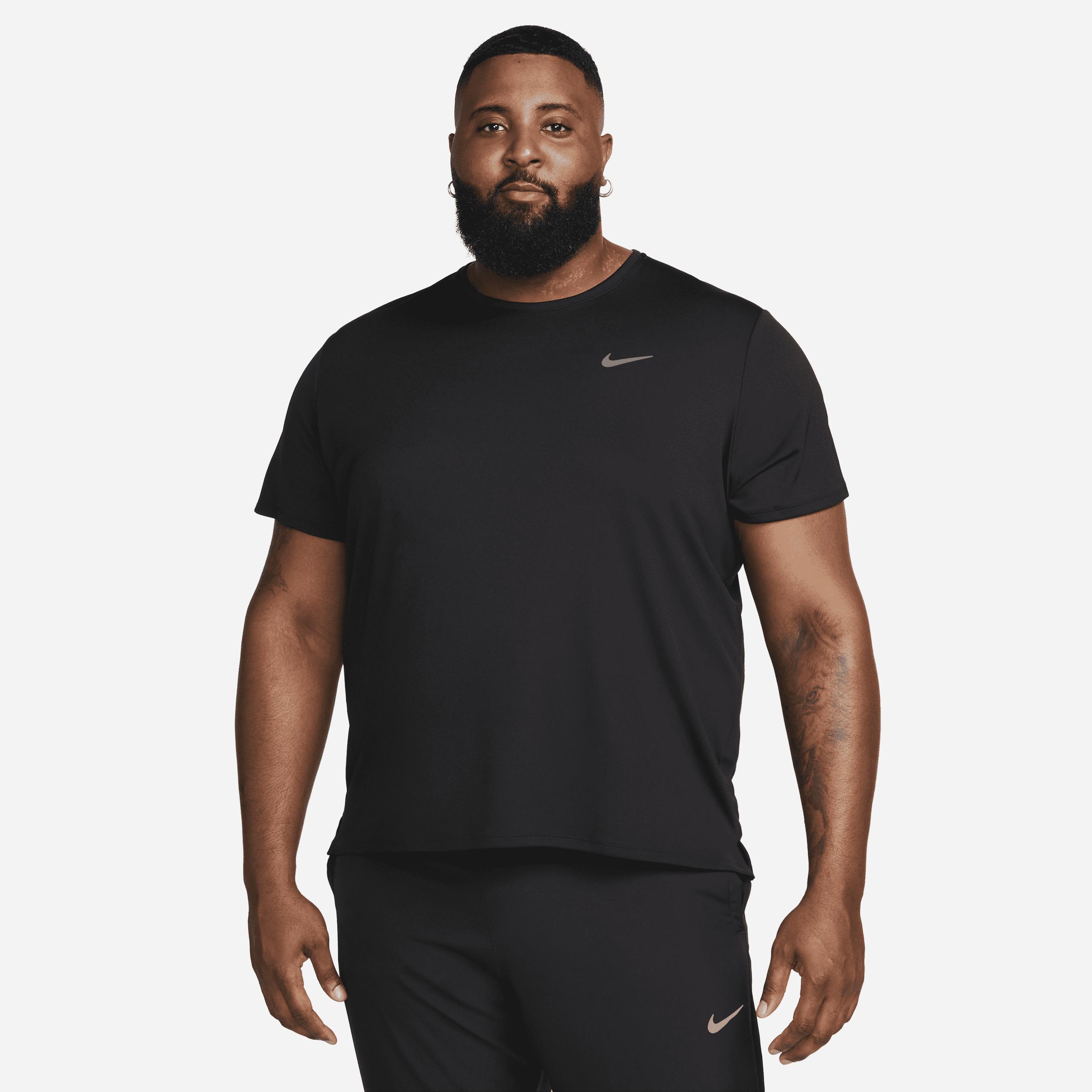 Nike Mens Miler Dri-FIT UV Short-Sleeve Running Top | DV9315-010 Product Image