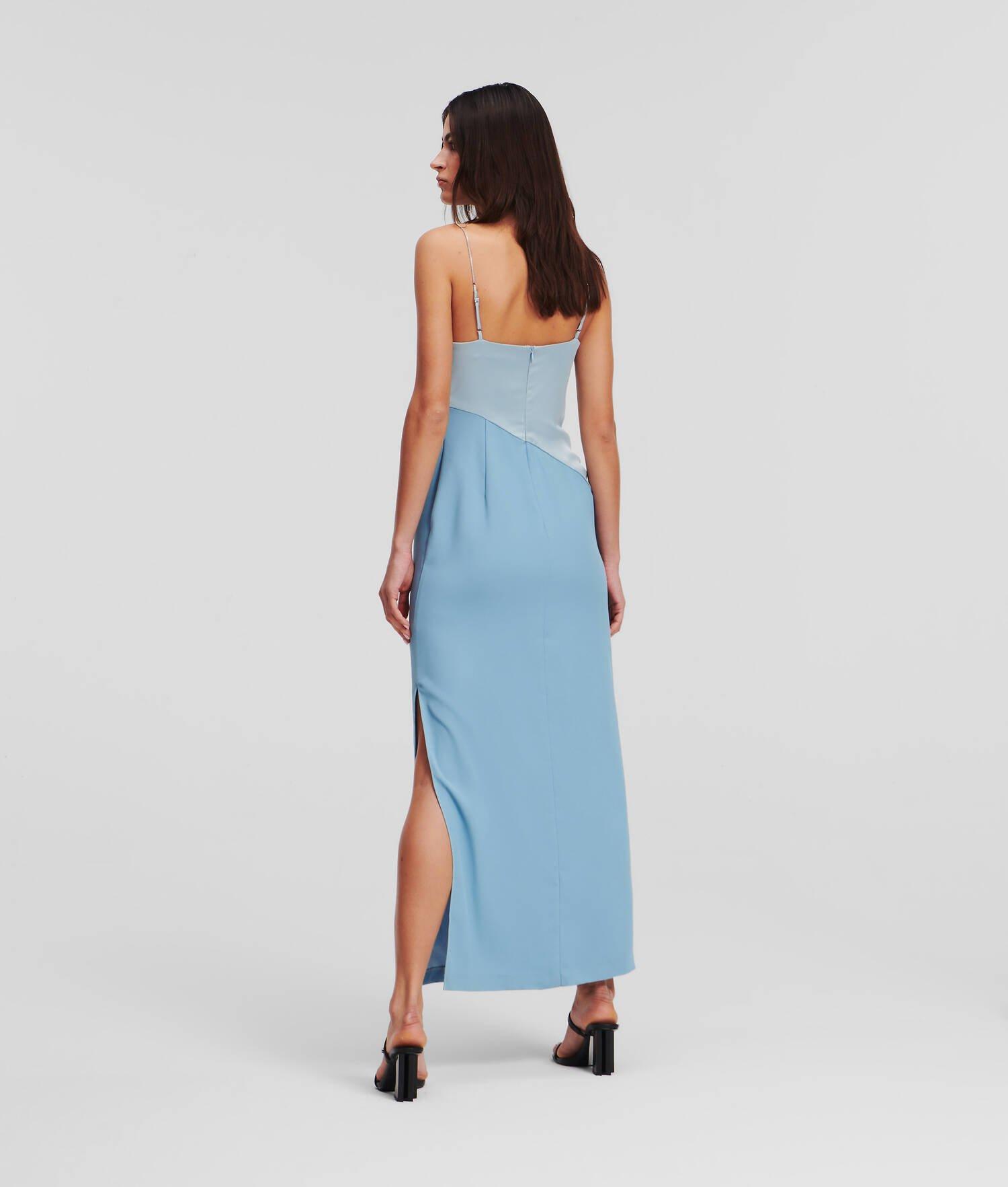 COWL NECK SATIN MIDI DRESS Product Image