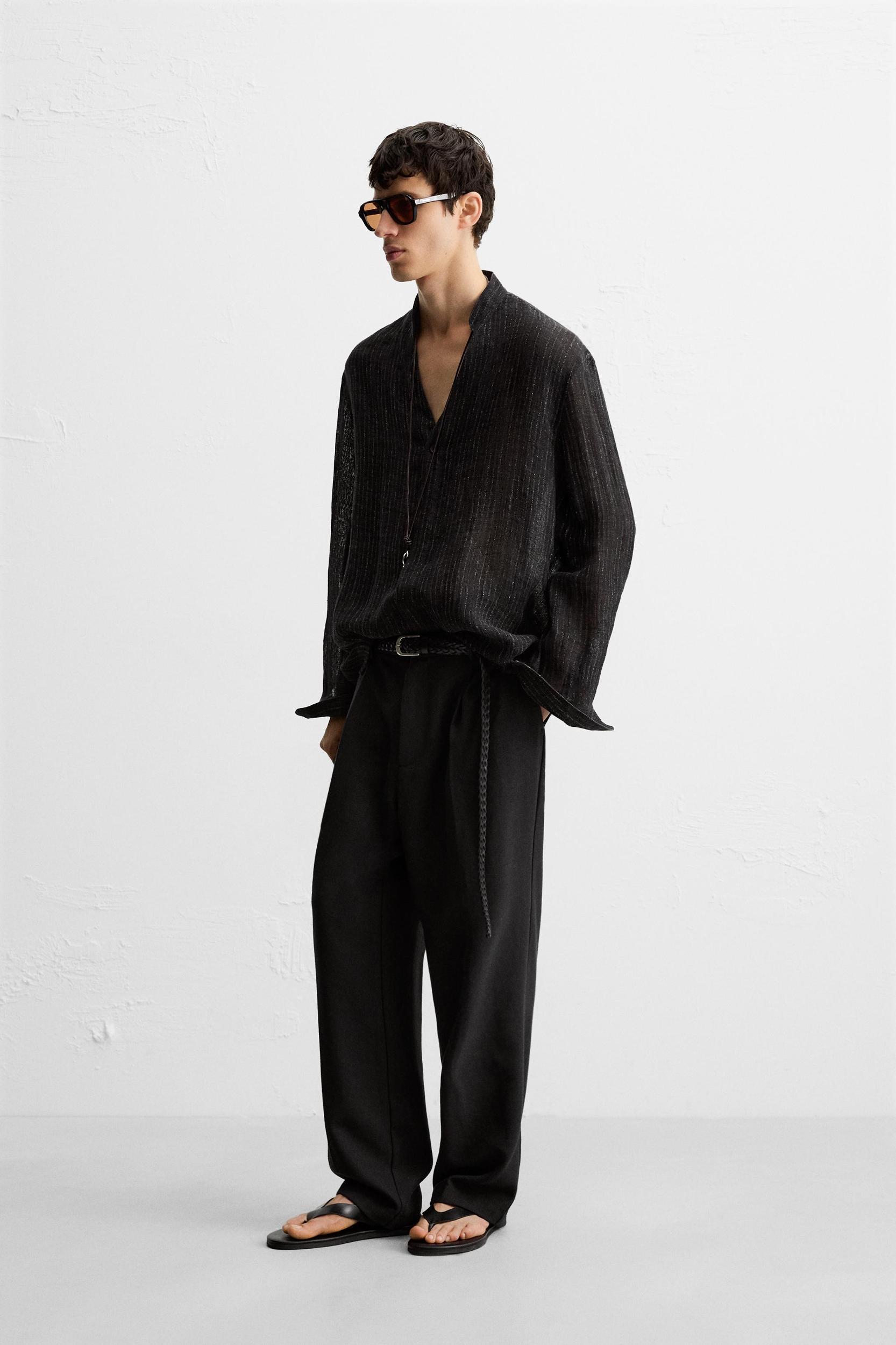 SEMI-SHEER TEXTURED SHIRT Product Image