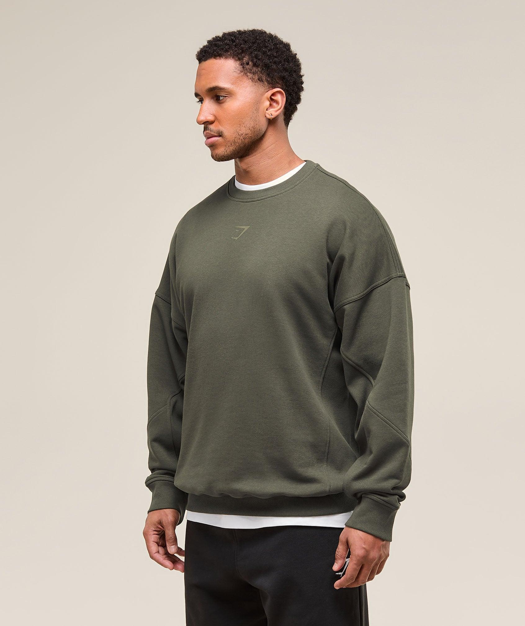 Gymshark Power Crew - Strength Green Male Product Image