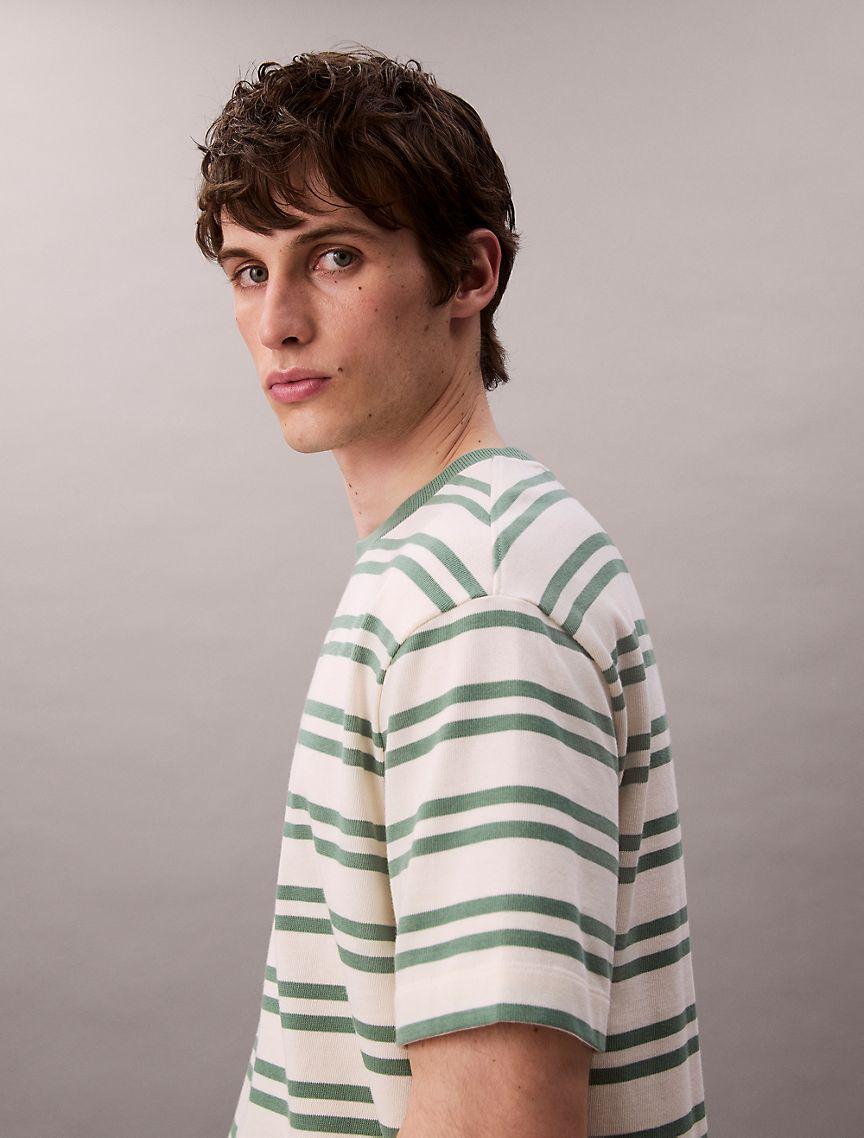 Cotton Stripe Relaxed T-Shirt  Product Image