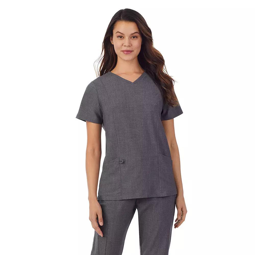 Women's Missy Cuddl Duds® Scrubs V-neck Top With 3 Pockets,  Product Image