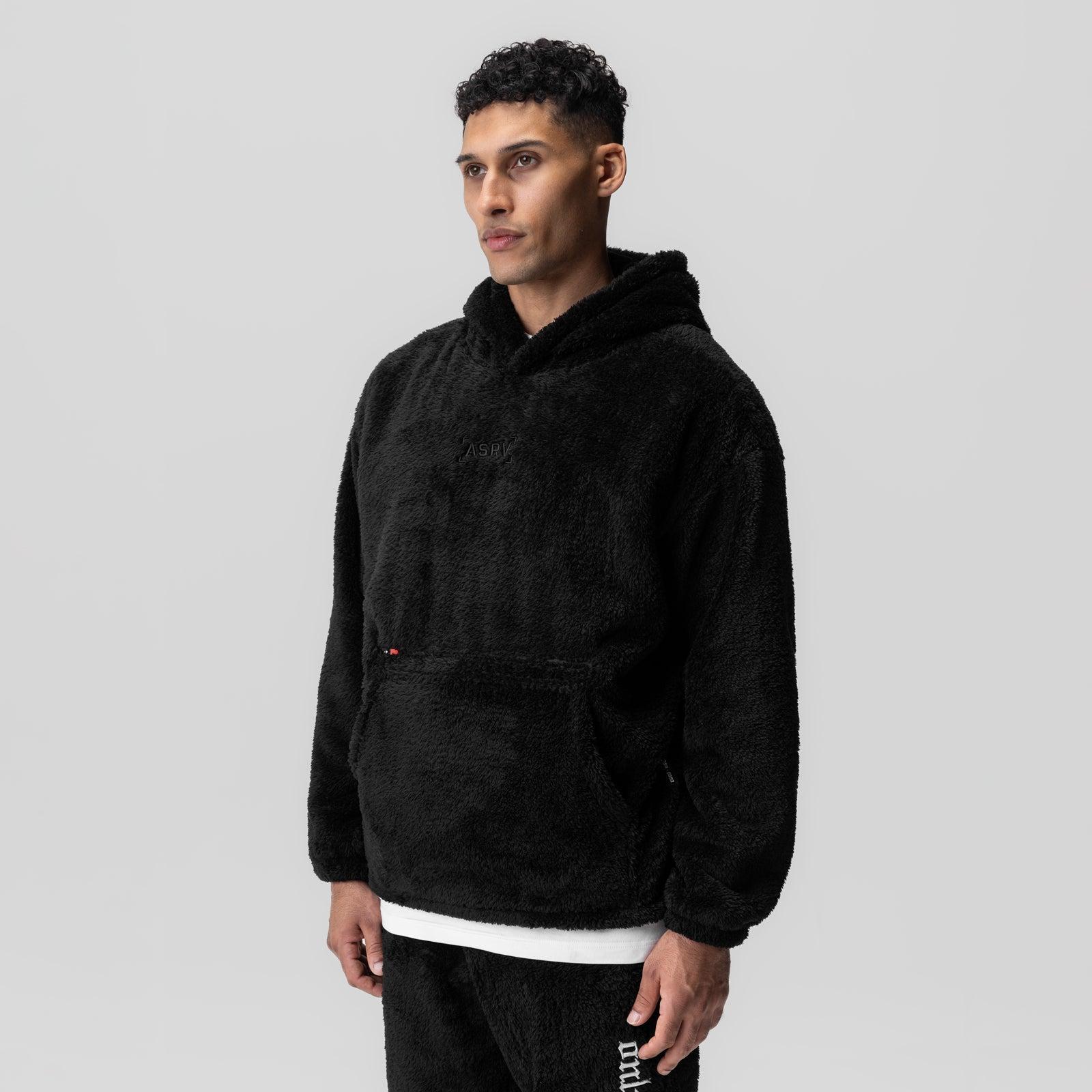 0553. Sherpa Recovery Hoodie - Black/White "Wings" Product Image